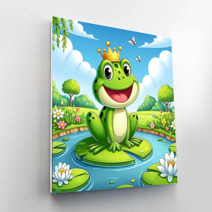 Playful Frog Prince Paint By Color