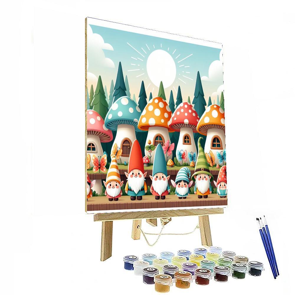 Magical Mushroom Village Numbered Painting Kits