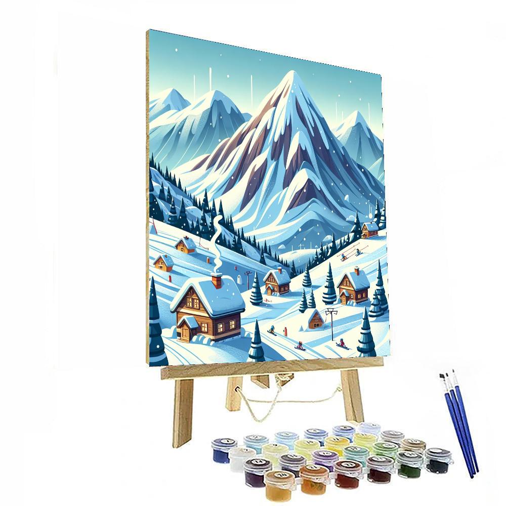 Mountain Ski Expedition Paint By Number