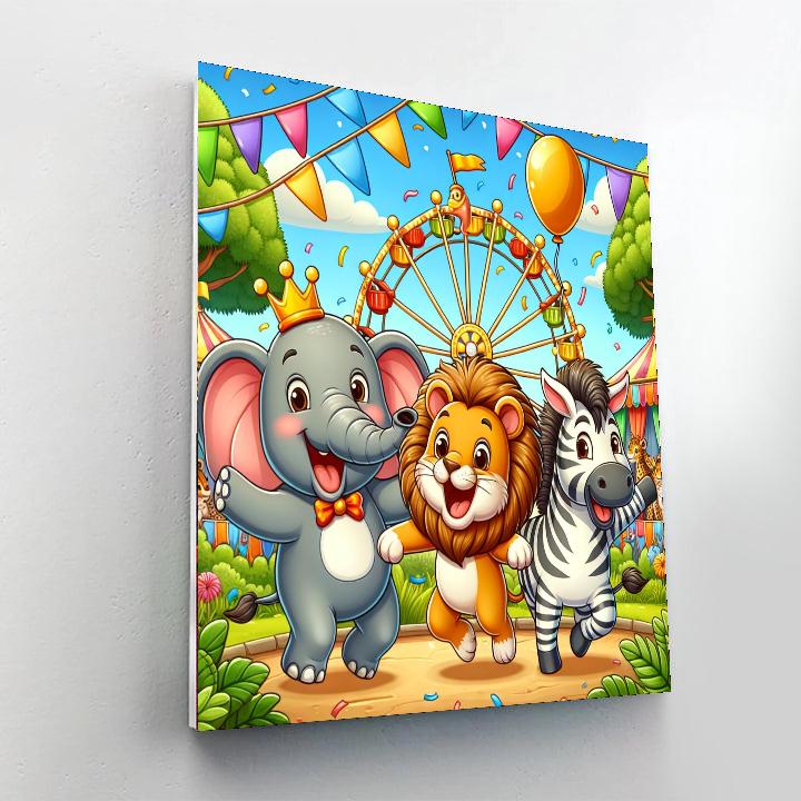 Safari Animal Carnival Number Painting