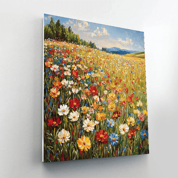 Claude Monet Inspired Wildflower Harmony  DIY Paint By Numbers