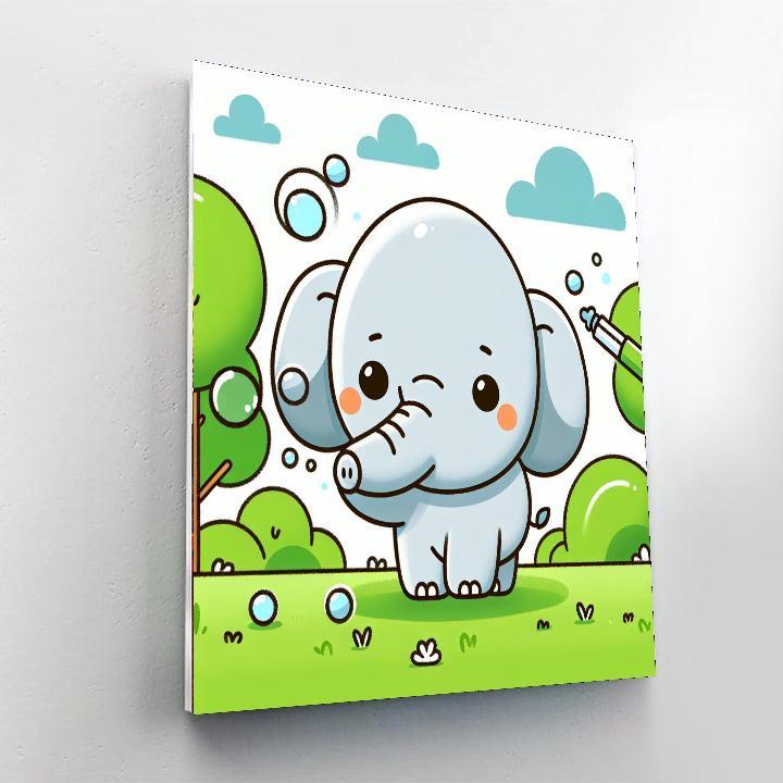 Silly Elephant Painting By Numbers Kit