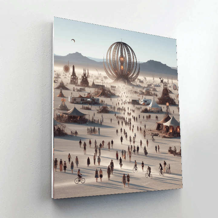 Burning Man - Black Rock City Numbered Painting Kits