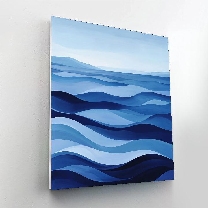 Paul Cézanne Inspired Oceanic Whispering Blues  Paint By Color