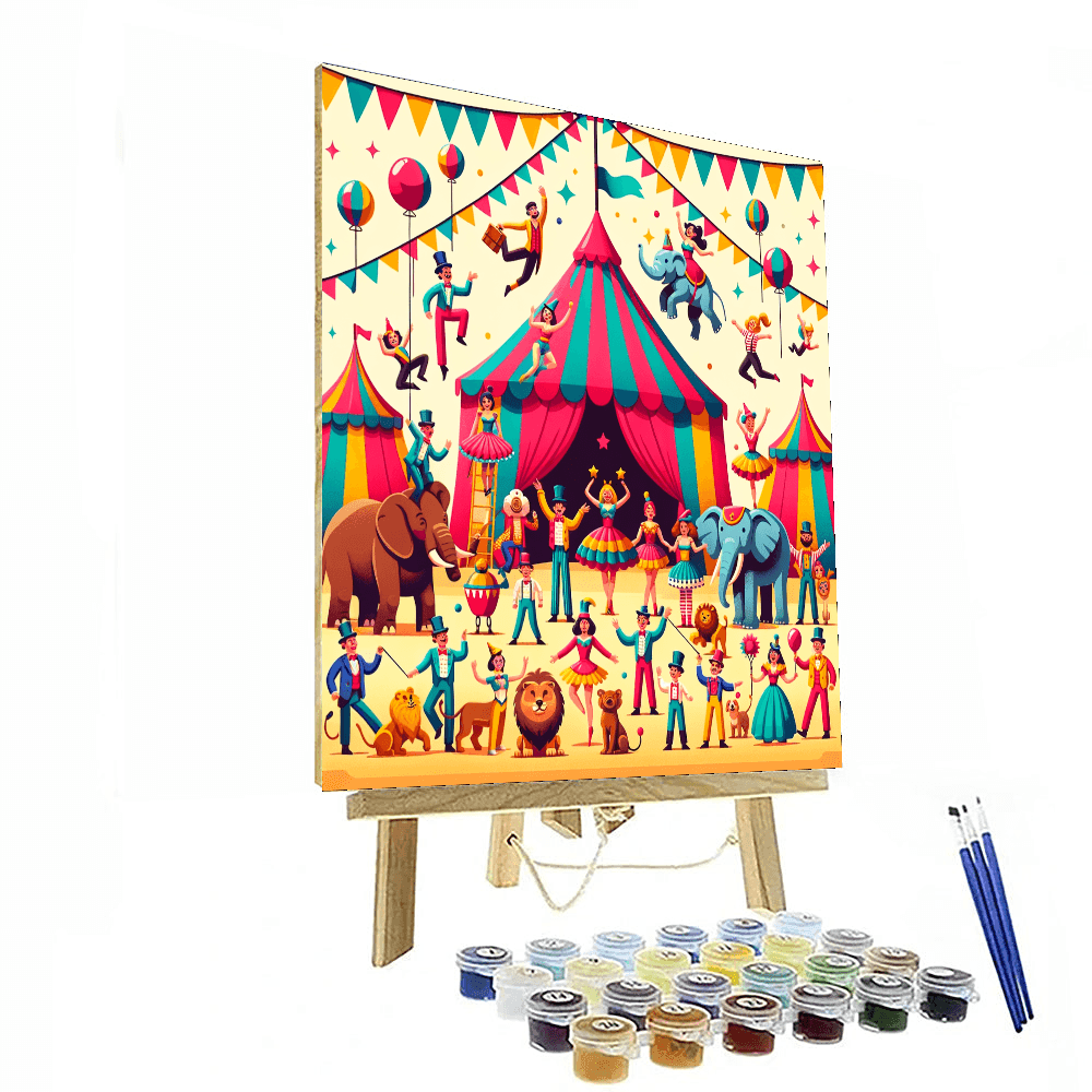 Circus Carnival Celebration Number Painting