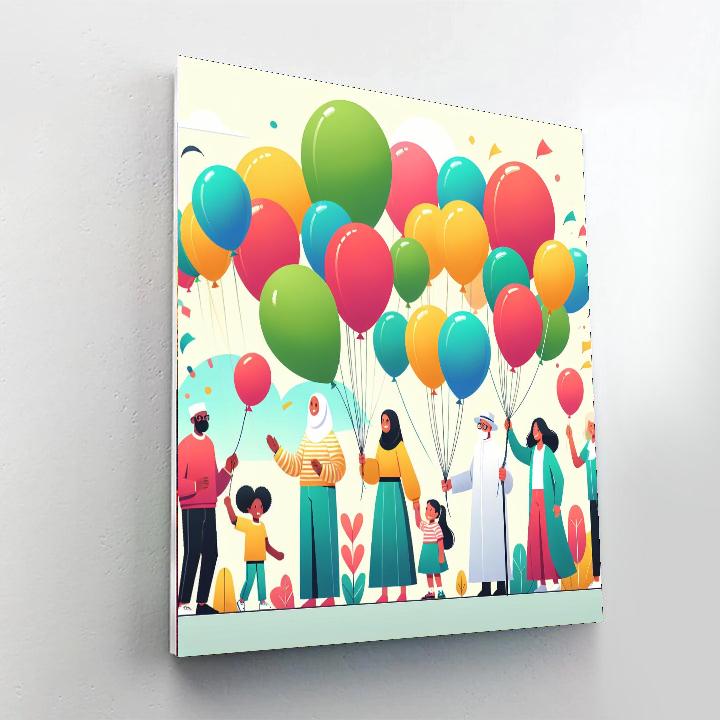 Balloon Festival Fun DIY Paint By Numbers