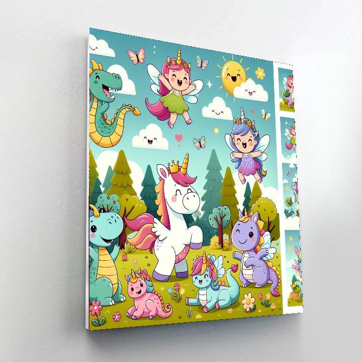 Friendly Fantasy Creatures Paint By Number