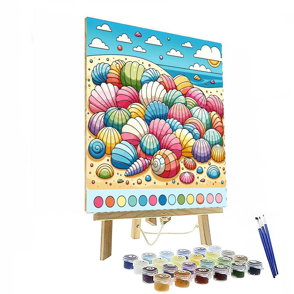 Shimmering Seashells Paint By Numbers Art