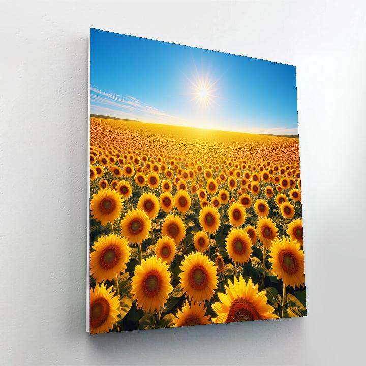 Elysian Sunflower Fields Paint By Color