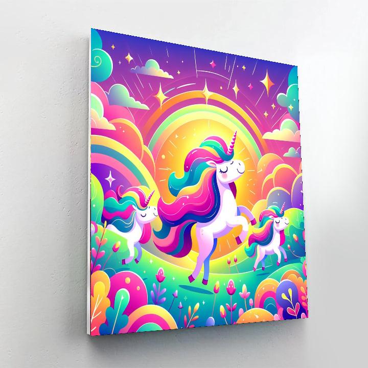 Majestic Unicorn Valley Paint By Numbers Art