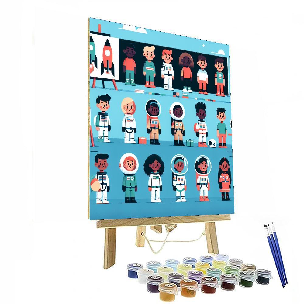 Galactic Space Camp Numbered Painting Kits
