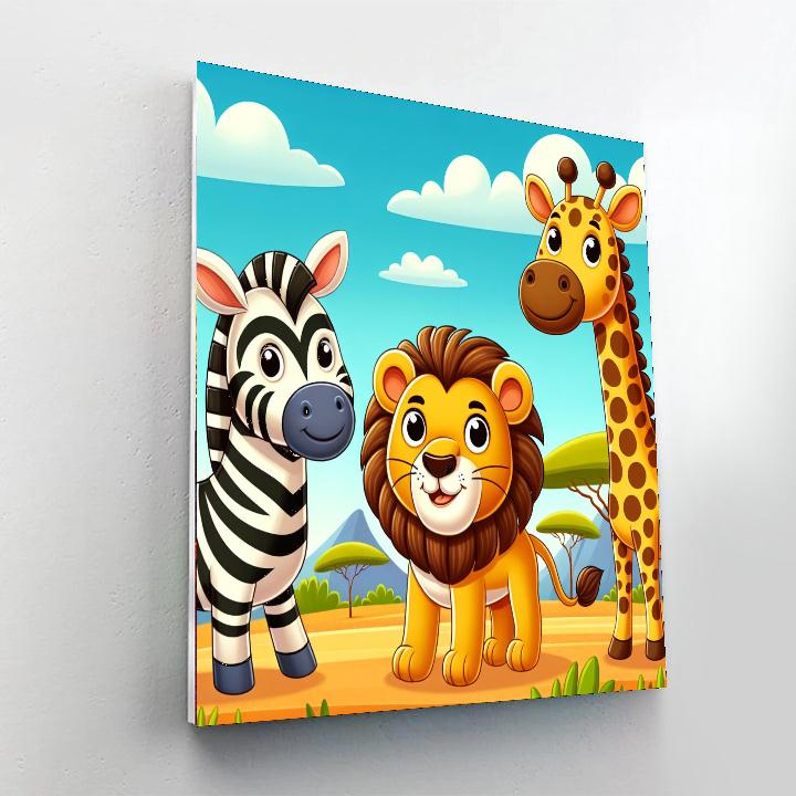 Safari Animal Pals Paint By Numbers Kits