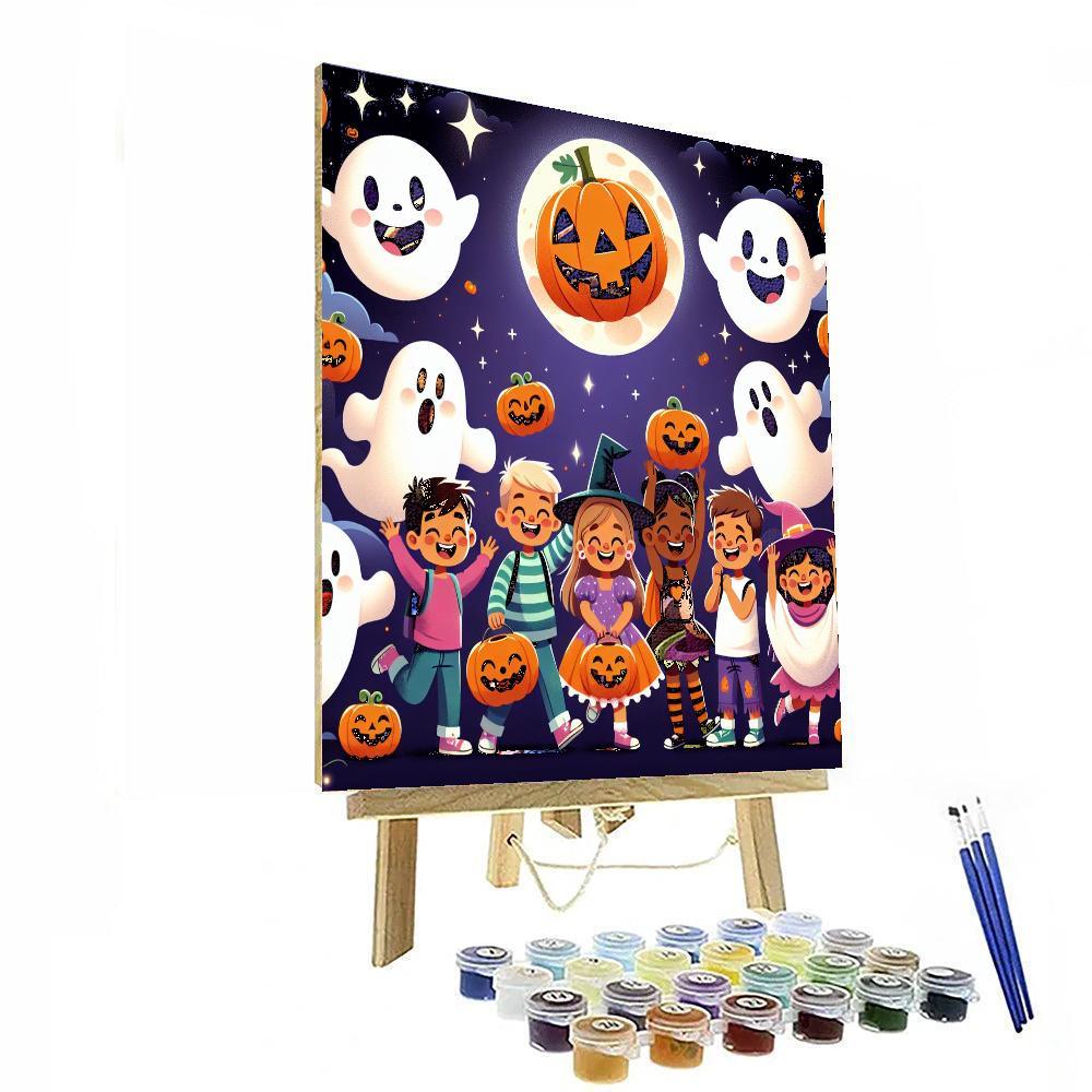 Cheerful Halloween Bash Paint By Numbers Kits