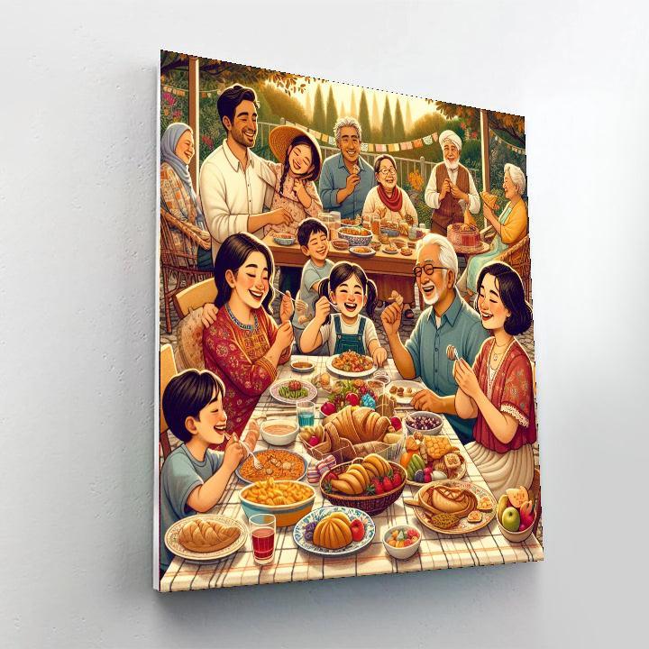 Nostalgic Family Gatherings Painting Number Kit