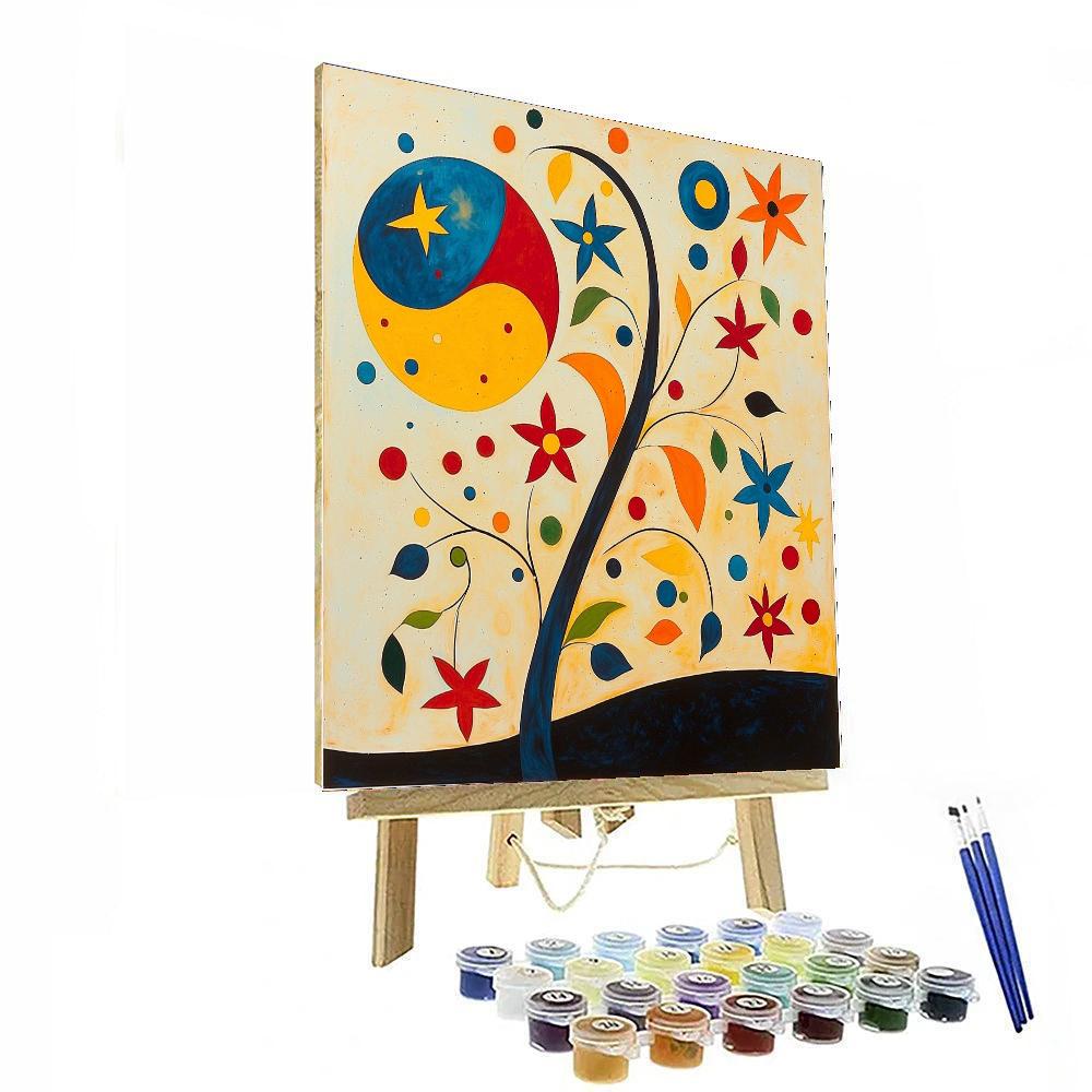 Joan Miró Inspired Vivid Reveries  Number Painting