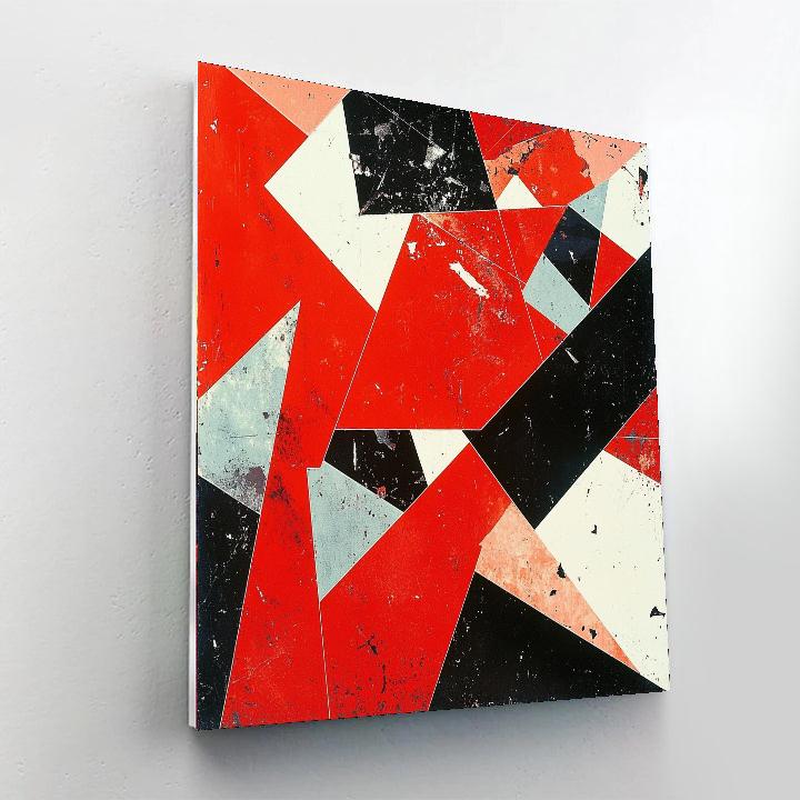 Kazimir Malevich Inspired Fractured Realities  Numbered Painting Kits