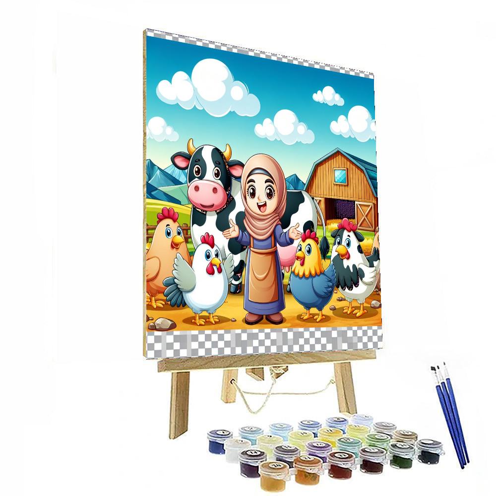 Cheery Farm Day Number Painting