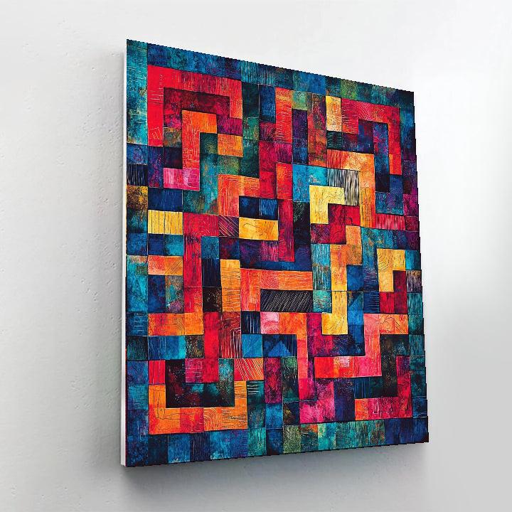 Paul Klee Inspired Colorful Labyrinths  Painting Number Kit