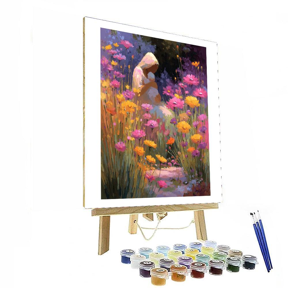 Motherhood In Bloom Number Painting