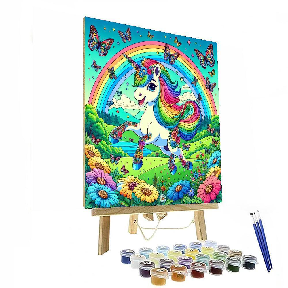 Enchanted Unicorn Meadows Paint By Color