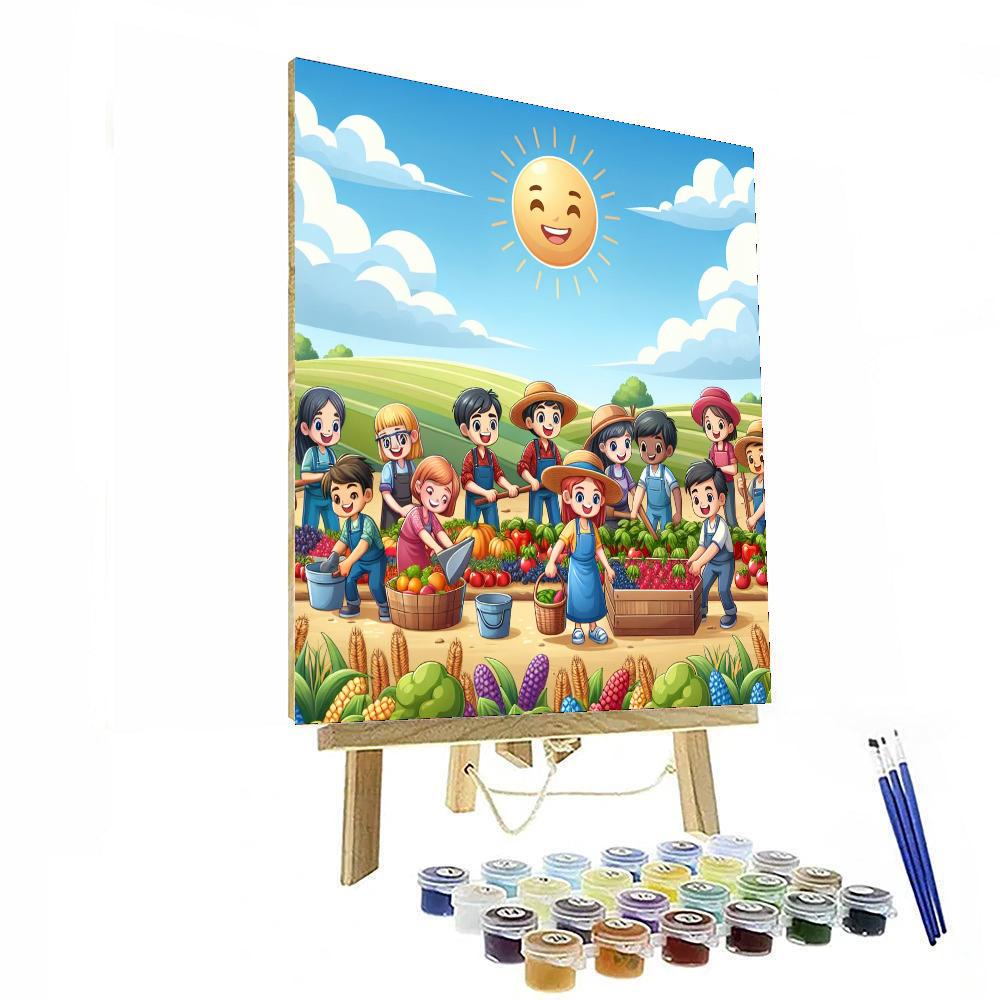 Hearty Harvest Helpers Painting Number Kit