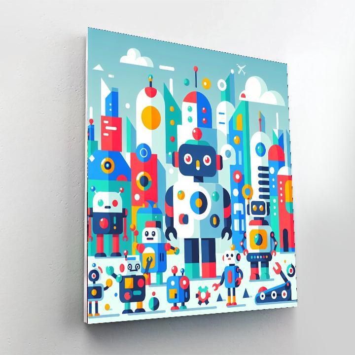 Robot Discovery Mission Number Painting