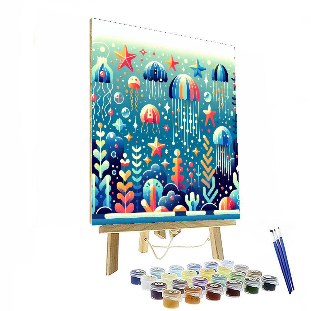 Shimmering Sea Creatures Numbered Painting Kits