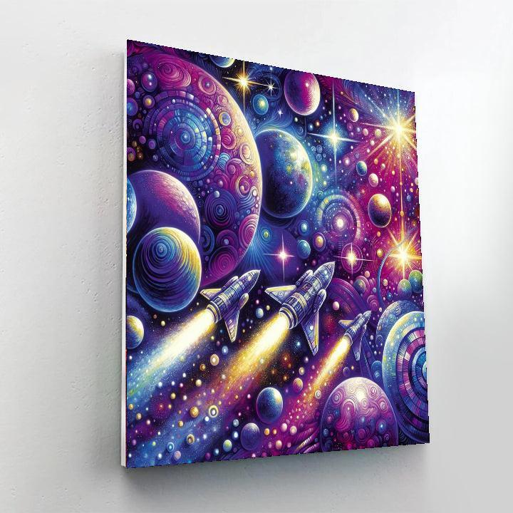 Galactic Space Journey DIY Paint By Numbers