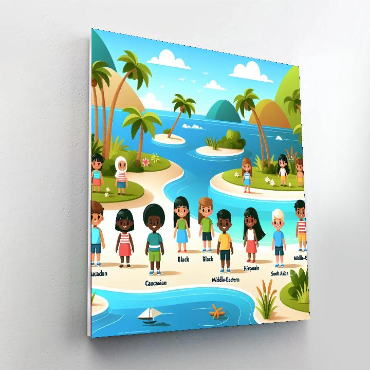 Island Escape Adventure Numbered Painting Kits