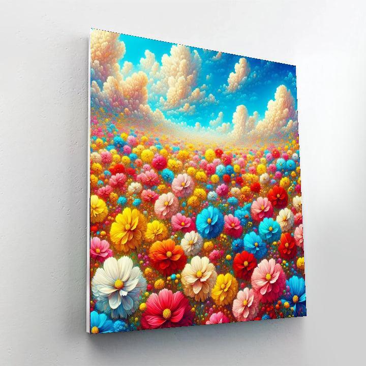 Sunny Blossom Fields DIY Paint By Numbers