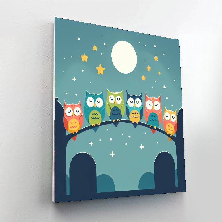 Starry Night Owl Pals Paint By Numbers