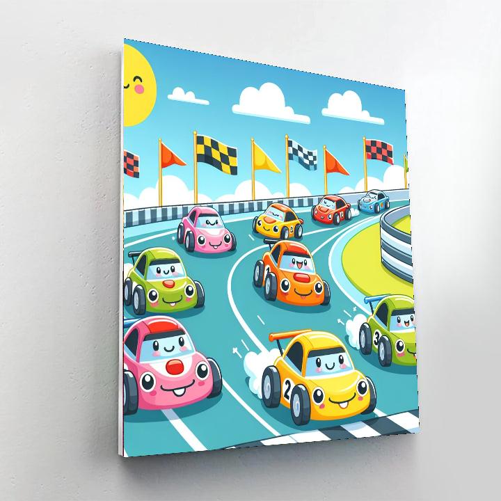 Exciting Race Cars Numbered Painting Kits