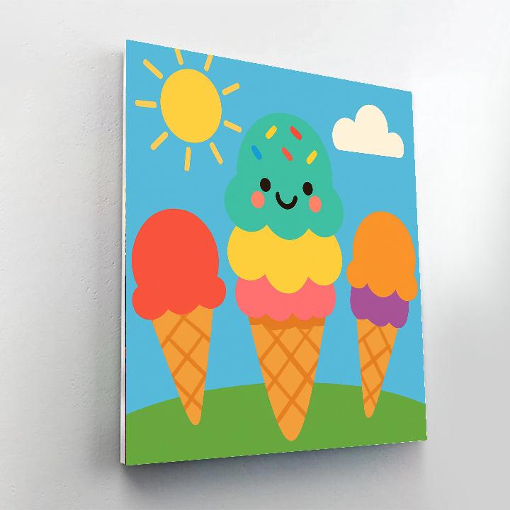 Artful Ice Cream Adventure Painting By Numbers Kit