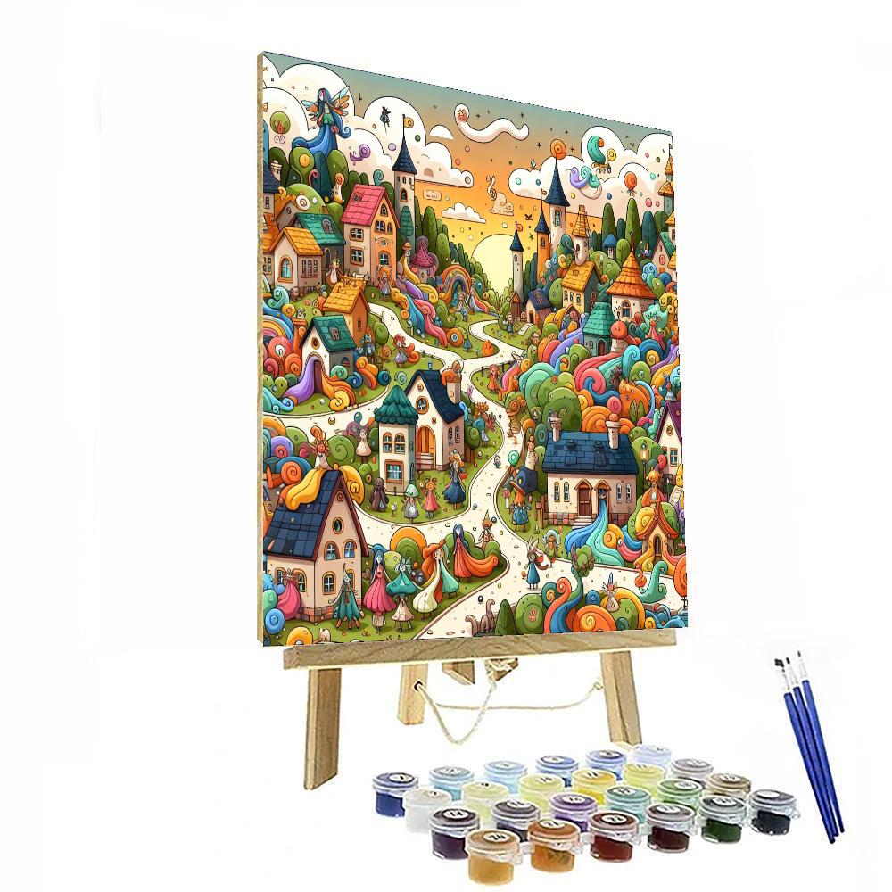 Fantasy Village Number Painting