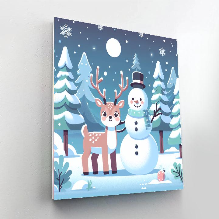 Snowflake Forest Number Painting