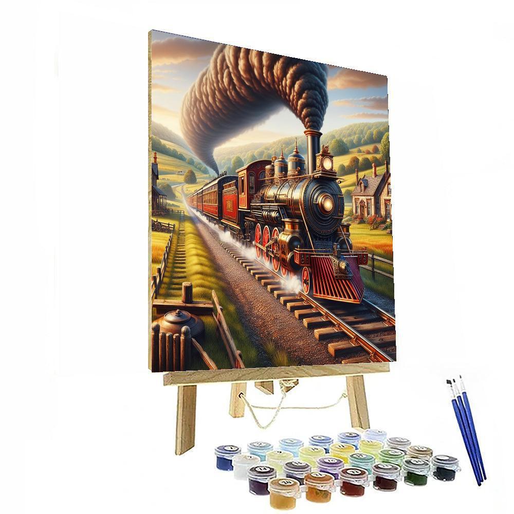 Charming Vintage Train Adventure DIY Paint By Numbers