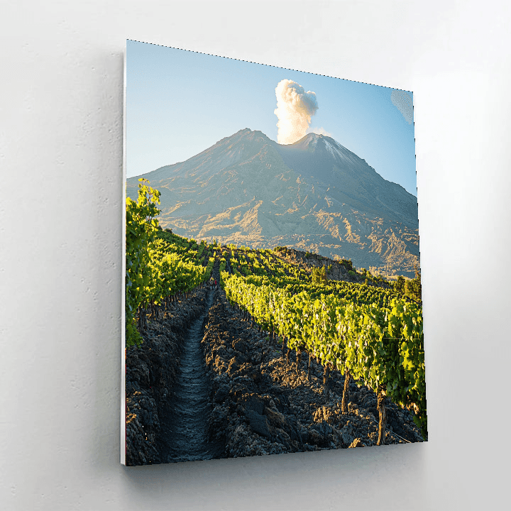 Sicily's Mount Etna Painting By Numbers Kit