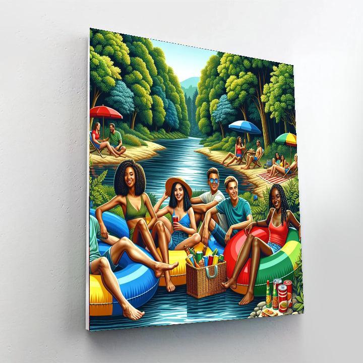 Summer Adventure By The River Paint By Numbers