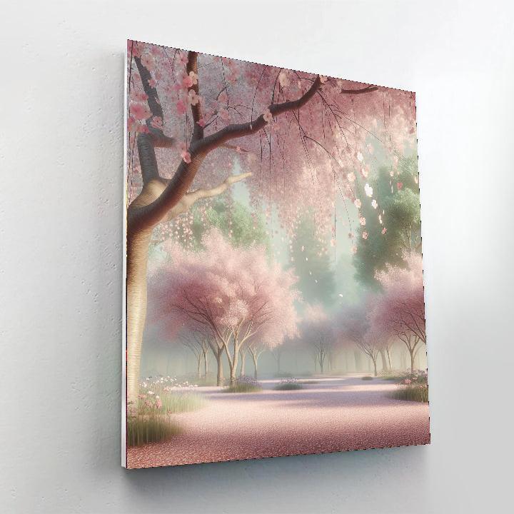 Cherry Blossom Elegance DIY Paint By Numbers