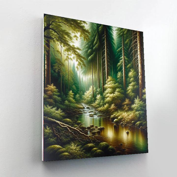 Majestic Forest Landscape Paint By Number