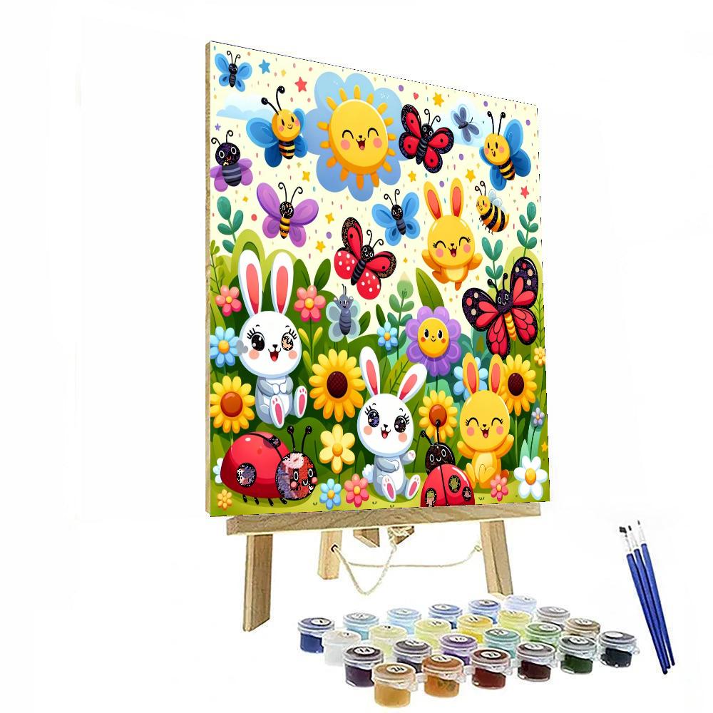 Fun In The Flower Garden Painting By Numbers Kit