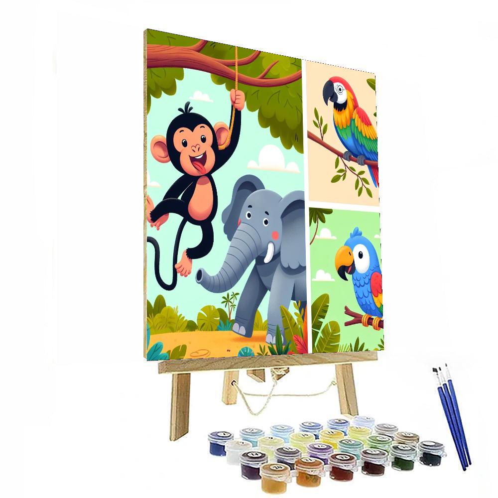 Jungle Adventure Team Paint By Numbers