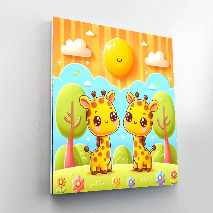 Silly Giraffe Pals Paint By Numbers Kits