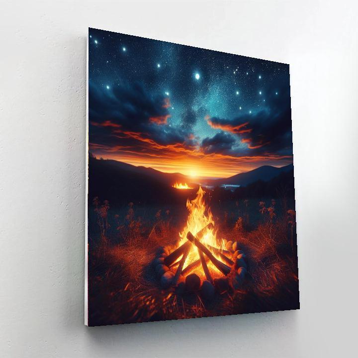 Dancing Flames At Dusk DIY Paint By Numbers
