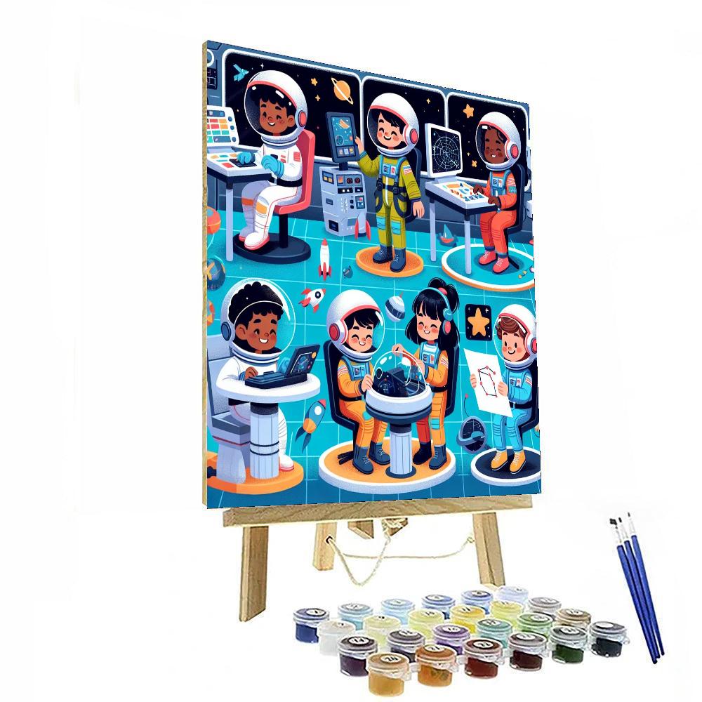 Astronauts In Training Number Painting