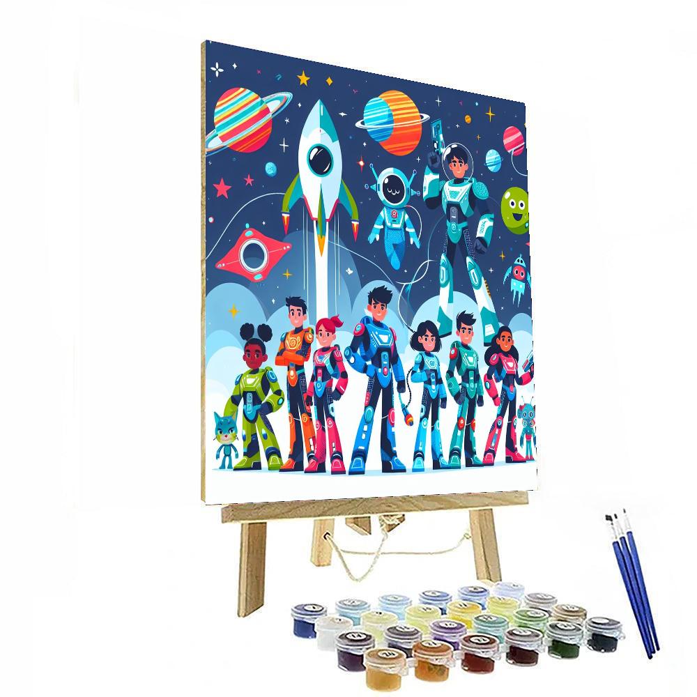 Galaxy Defender Mission Painting Number Kit
