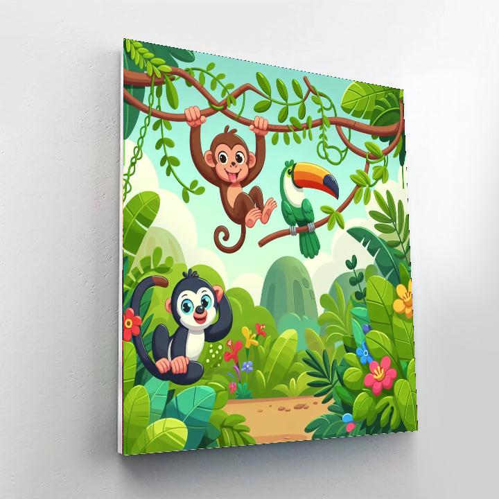 Enchanted Jungle Journey Paint By Numbers Art