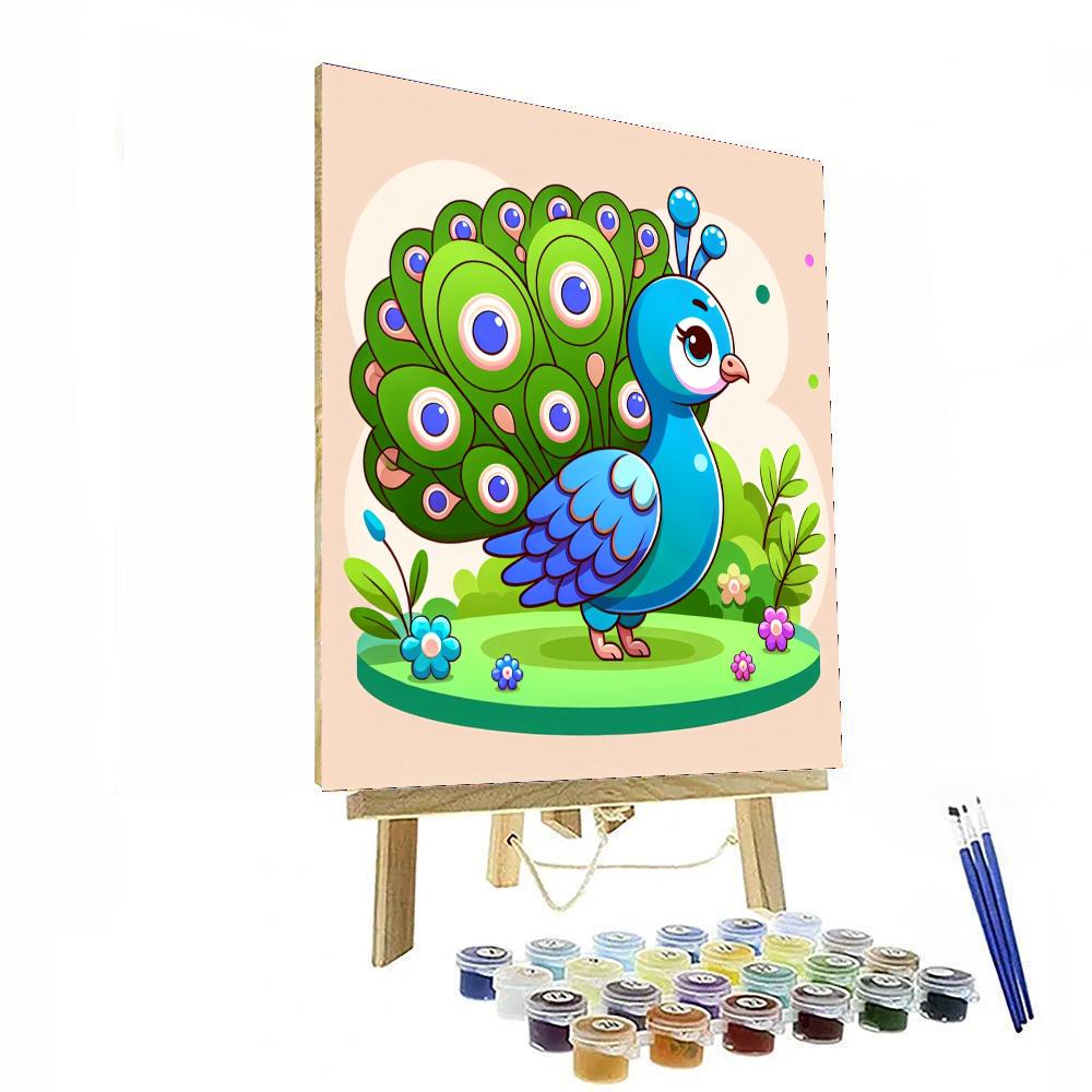 Peacock's Elegant Strut Paint By Numbers Kits