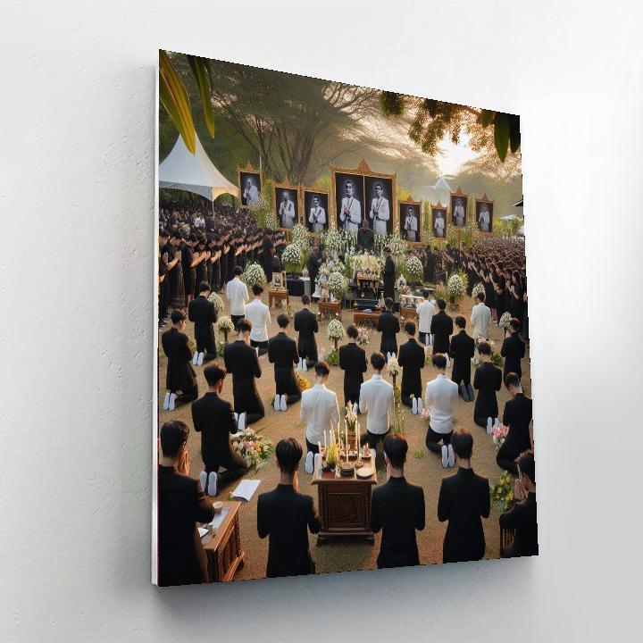 King Bhumibol Adulyadej Memorial Day - Thailand Painting Number Kit