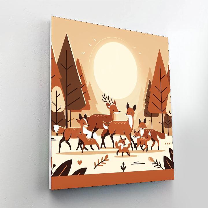 Merry Forest Frolic Numbered Painting Kits